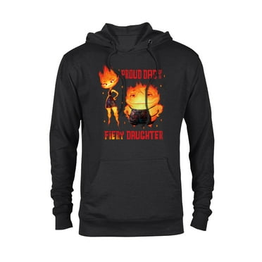 Disney and Pixar’s Elemental Proud Dad of a Fiery Daughter - Pullover Hoodie for Adults - Customized-Black