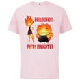 thumbnail image 1 of Disney and Pixar’s Elemental Proud Dad of a Fiery Daughter - Short Sleeve Cotton T-Shirt for Adults - Customized-Soft Pink, 1 of 5