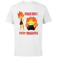thumbnail image 1 of Disney and Pixar’s Elemental Proud Dad of a Fiery Daughter - Short Sleeve Cotton T-Shirt for Adults - Customized-White, 1 of 5