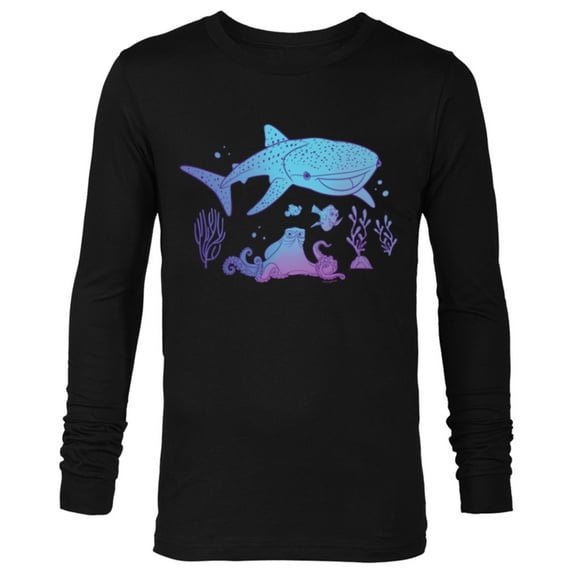 Disney and Pixar’s Finding Dory Gradient - Long Sleeve T-Shirt for Men - Customized-Black