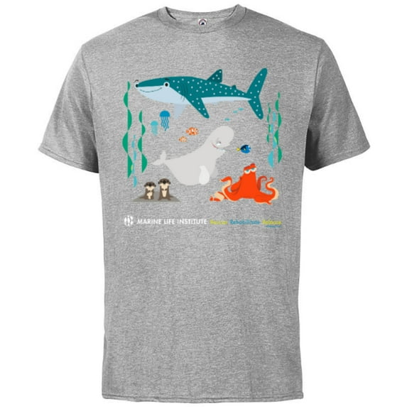 Disney and Pixar’s Finding Dory Marine Life Institute - Short Sleeve Cotton T-Shirt for Adults - Customized-Athletic Heather