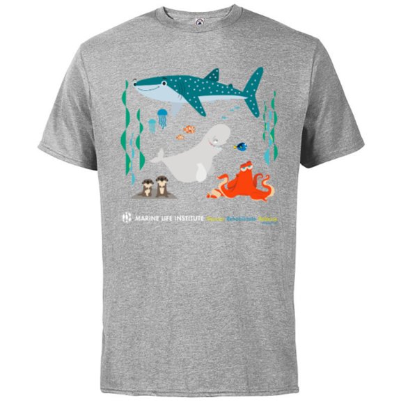 Disney and Pixar’s Finding Dory Marine Life Institute - Short Sleeve Cotton T-Shirt for Adults - Customized-Athletic Heather