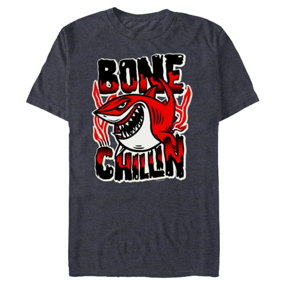 Disney and Pixar’s Finding Nemo Bruce the Shark Bone Chillin - Short Sleeve Blended T-Shirt for Adults - Customized-Navy Heather