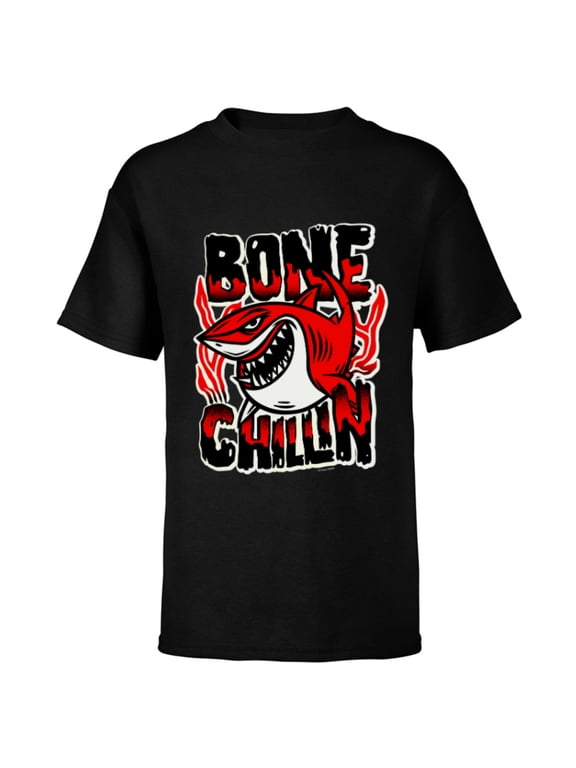 Disney and Pixar’s Finding Nemo Bruce the Shark Bone Chillin - Short Sleeve T-Shirt for Kids - Customized-Black