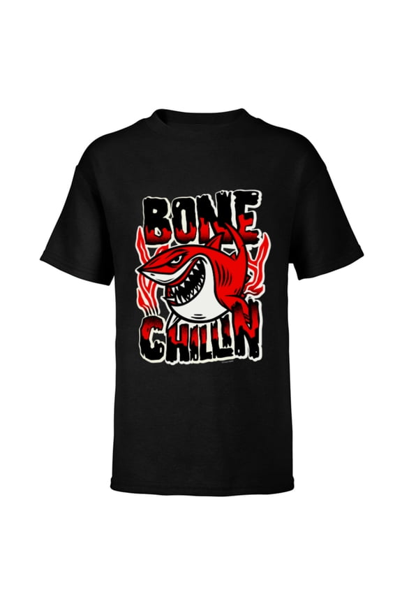 Disney and Pixar’s Finding Nemo Bruce the Shark Bone Chillin - Short Sleeve T-Shirt for Kids - Customized-Black
