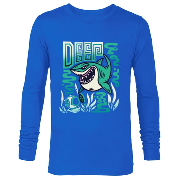 Disney and Pixar’s Finding Nemo Bruce the Shark Deep - Long Sleeve T-Shirt for Men - Customized-Navy