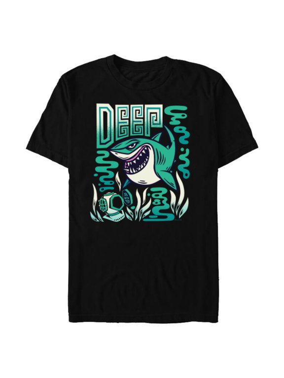 Disney and Pixar’s Finding Nemo Bruce the Shark Deep - Short Sleeve Blended T-Shirt for Adults - Customized-Black