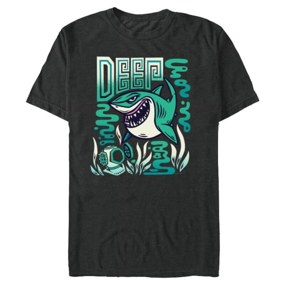 Disney and Pixar’s Finding Nemo Bruce the Shark Deep - Short Sleeve Blended T-Shirt for Adults - Customized-Dark Heather