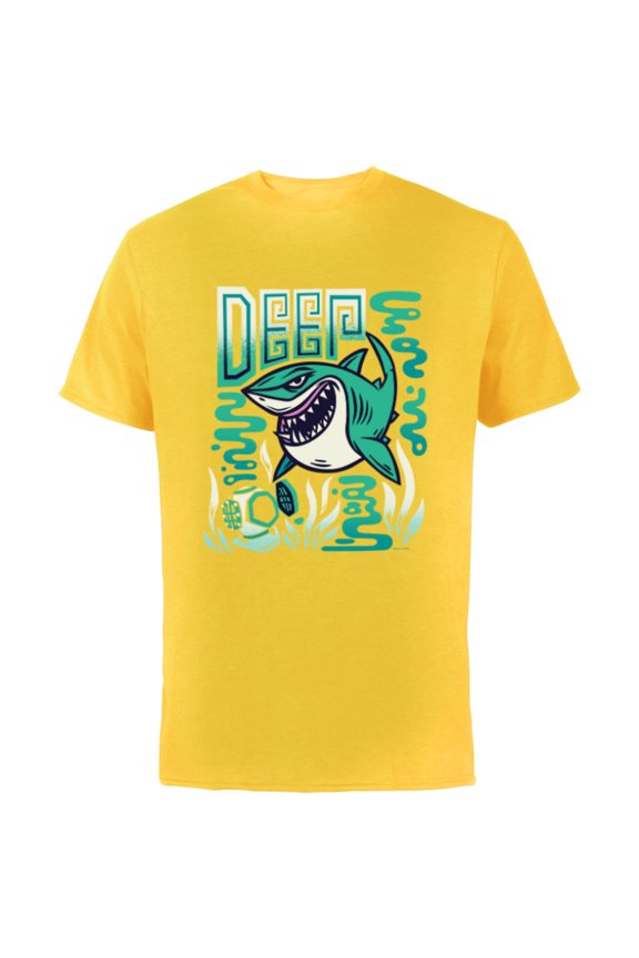 Disney and Pixar’s Finding Nemo Bruce the Shark Deep - Short Sleeve Cotton T-Shirt for Adults - Customized-Yellow