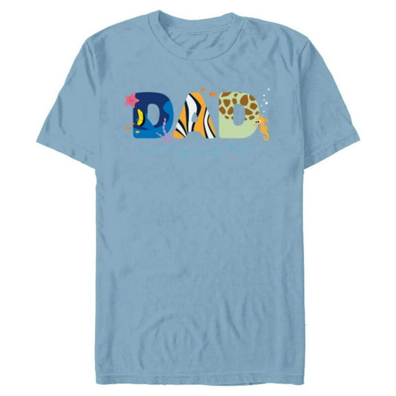 Disney and Pixar’s Finding Nemo Dad Father’s Day Birthday - Short Sleeve Blended T-Shirt for Adults - Customized-Ocean Blue