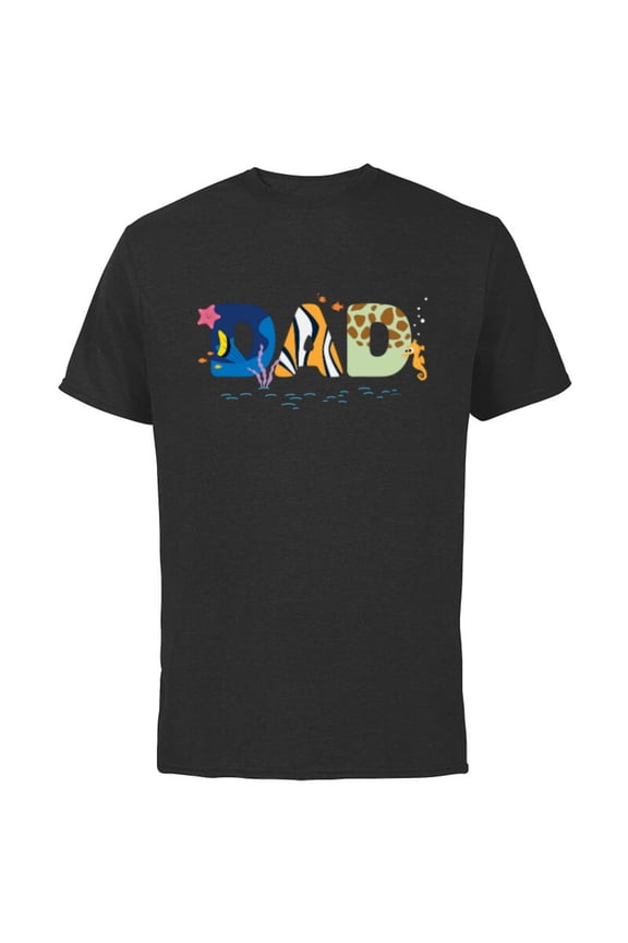Disney and Pixar’s Finding Nemo Dad Father’s Day Birthday - Short Sleeve Cotton T-Shirt for Adults - Customized-Black