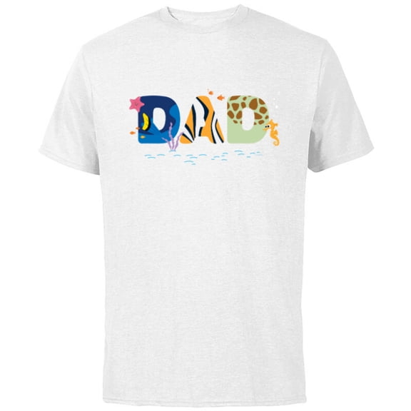 Disney and Pixar’s Finding Nemo Dad Father’s Day Birthday - Short Sleeve Cotton T-Shirt for Adults - Customized-White