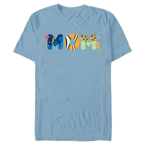 Disney and Pixar’s Finding Nemo Mom Mother’s Day Birthday - Short Sleeve Blended T-Shirt for Adults - Customized-Ocean Blue