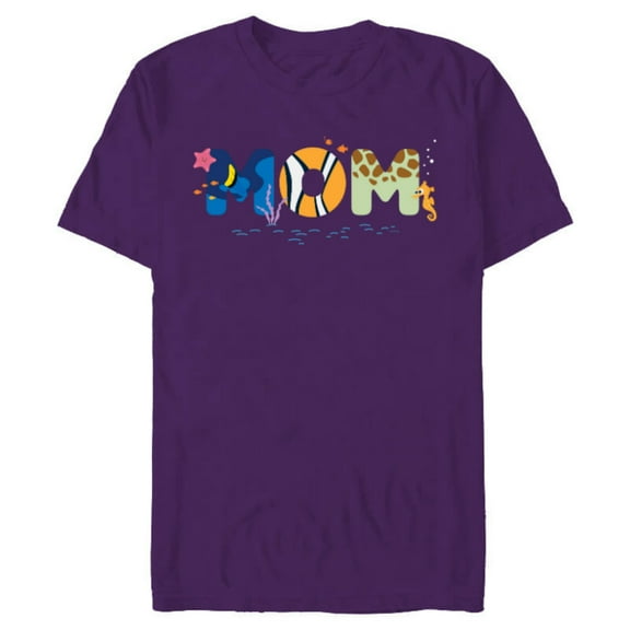 Disney and Pixar’s Finding Nemo Mom Mother’s Day Birthday - Short Sleeve Blended T-Shirt for Adults - Customized-Purple