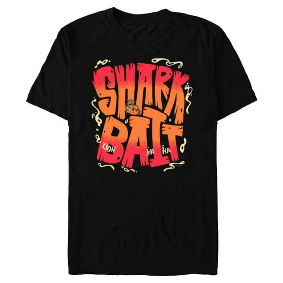 Disney and Pixar’s Finding Nemo Sharkbait Shark Bait Nemo - Short Sleeve Blended T-Shirt for Adults - Customized-Black