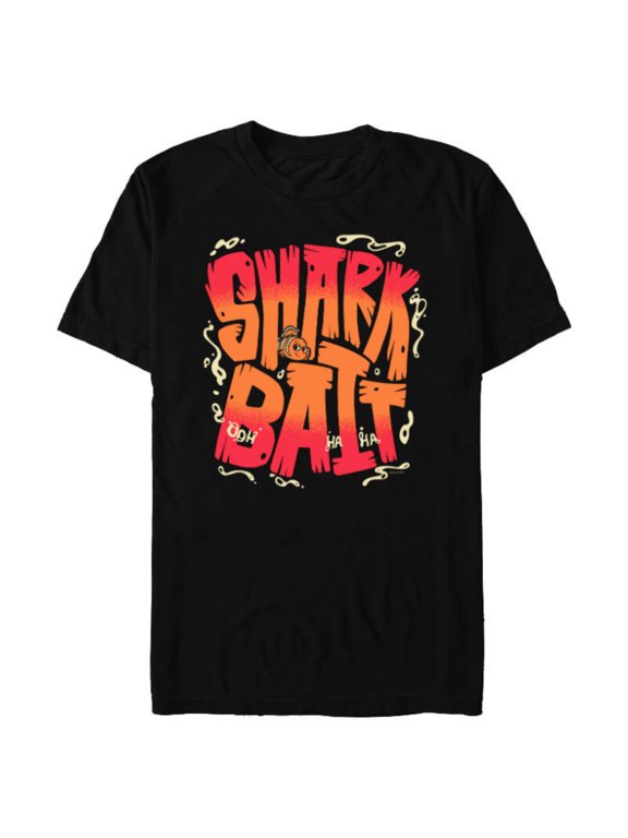 Disney and Pixar’s Finding Nemo Sharkbait Shark Bait Nemo - Short Sleeve Blended T-Shirt for Adults - Customized-Black