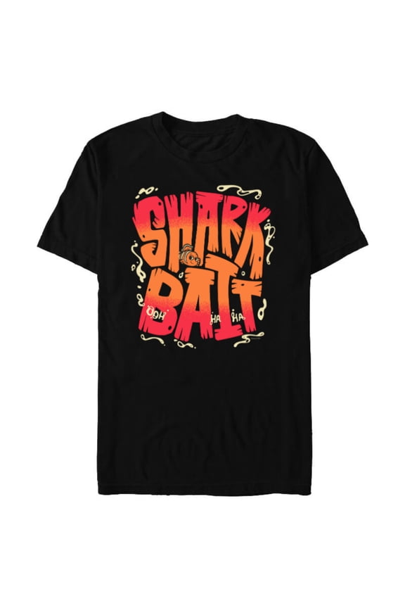 Disney and Pixar’s Finding Nemo Sharkbait Shark Bait Nemo - Short Sleeve Blended T-Shirt for Adults - Customized-Black