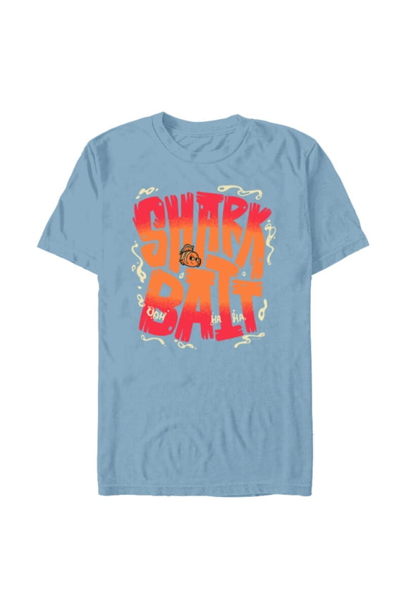 Disney and Pixar’s Finding Nemo Sharkbait Shark Bait Nemo - Short Sleeve Blended T-Shirt for Adults - Customized-Ocean Blue