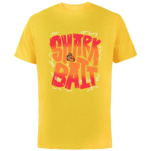 Disney and Pixar’s Finding Nemo Sharkbait Shark Bait Nemo - Short Sleeve Cotton T-Shirt for Adults - Customized-Yellow