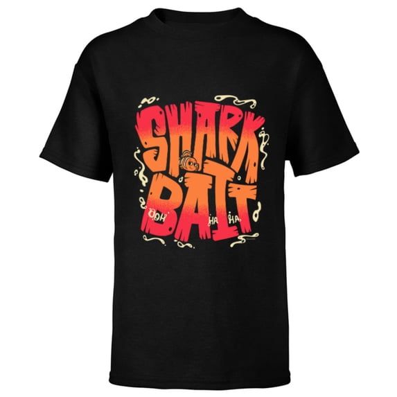 Disney and Pixar’s Finding Nemo Sharkbait Shark Bait Nemo - Short Sleeve T-Shirt for Kids - Customized-Black
