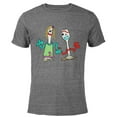 thumbnail image 1 of Disney and Pixar’s Forky and Karen - Short Sleeve Blended T-Shirt for Adults - Customized-Dark Heather, 1 of 5