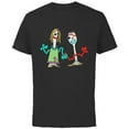 thumbnail image 1 of Disney and Pixar’s Forky and Karen - Short Sleeve Cotton T-Shirt for Adults - Customized-Black, 1 of 5
