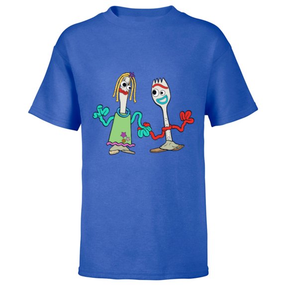 Disney and Pixar’s Forky and Karen - Short Sleeve T-Shirt for Kids - Customized-Royal