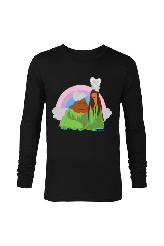 Disney and Pixar’s I Lava You Romantic Valentine’s Day - Long Sleeve T-Shirt for Men - Customized-Black