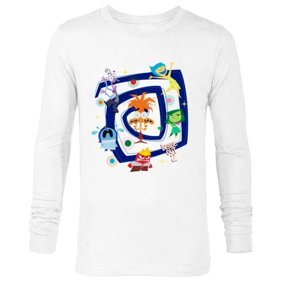 Disney and Pixar’s Inside Out 2 Anxiety Emotional Spiral- Long Sleeve T-Shirt for Men - Customized-White