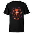 thumbnail image 1 of Disney and Pixar’s Inside Out 2 Emotions Anxiety I’m Fine- Short Sleeve T-Shirt for Kids - Customized-Black, 1 of 5