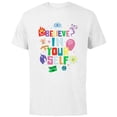 thumbnail image 1 of Disney and Pixar’s Inside Out 2 Emotions Believe in Yourself- Short Sleeve Cotton T-Shirt for Adults - Customized-White, 1 of 5