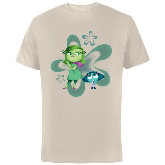 Disney and Pixar’s Inside Out 2 Emotions Disgust and Envy- Short Sleeve Cotton T-Shirt for Adults - Customized-Natural