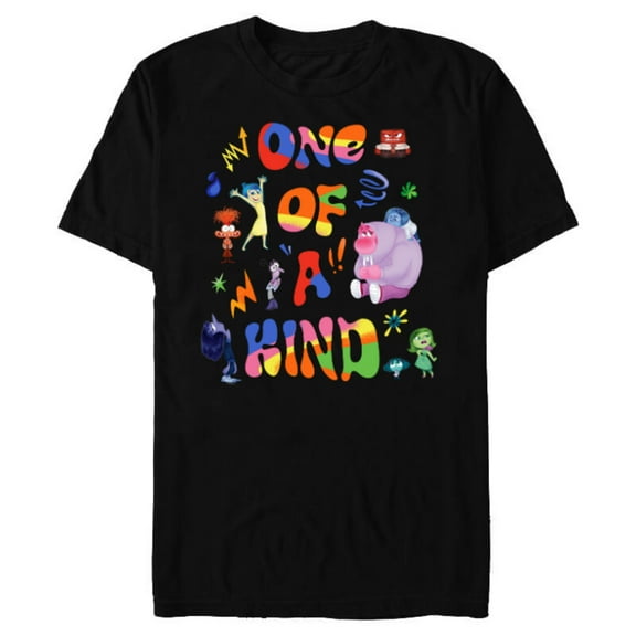 Disney and Pixar’s Inside Out 2 Emotions One of a Kind- Short Sleeve Blended T-Shirt for Adults - Customized-Black
