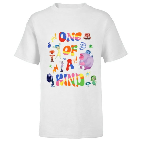 Disney and Pixar’s Inside Out 2 Emotions One of a Kind- Short Sleeve T-Shirt for Kids - Customized-White