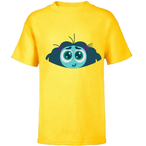 Disney and Pixar’s Inside Out 2 Envy Big Face Costume- Short Sleeve T-Shirt for Kids - Customized-Yellow