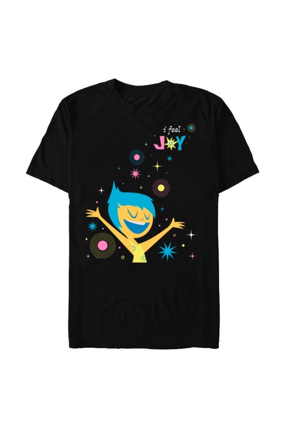 Disney and Pixar’s Inside Out 2 Happy Emotions I Feel Joy- Short Sleeve Blended T-Shirt for Adults - Customized-Black