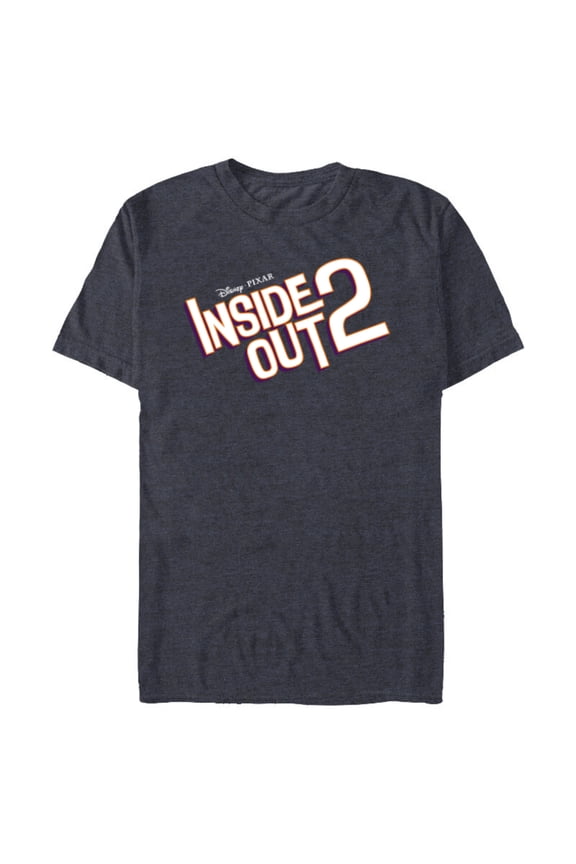 Disney and Pixar’s Inside Out 2 Movie Title Logo- Short Sleeve Blended T-Shirt for Adults - Customized-Navy Heather