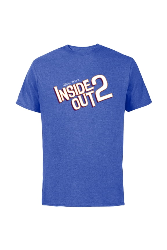 Disney and Pixar’s Inside Out 2 Movie Title Logo- Short Sleeve Cotton T-Shirt for Adults - Customized-Royal Heather