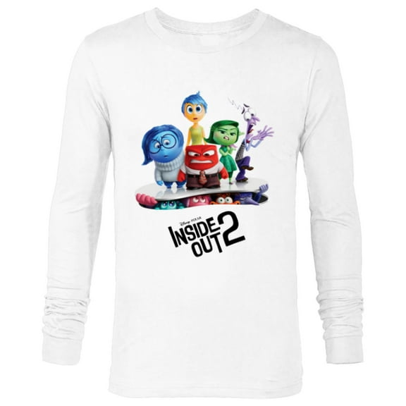 Disney and Pixar’s Inside Out 2 New Emotions Official Poster- Long Sleeve T-Shirt for Men - Customized-White