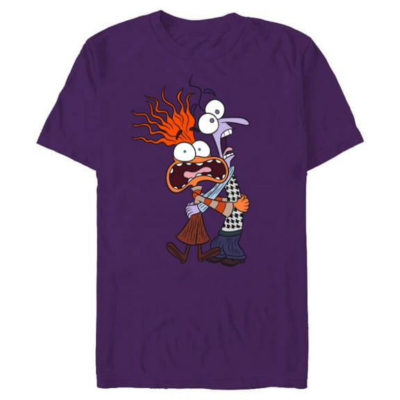 Disney and Pixar’s Inside Out 2 Toony Colors Anxiety & Fear- Short Sleeve Blended T-Shirt for Adults - Customized-Purple