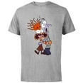thumbnail image 1 of Disney and Pixar’s Inside Out 2 Toony Colors Anxiety & Fear- Short Sleeve Cotton T-Shirt for Adults - Customized-Athletic Heather, 1 of 5