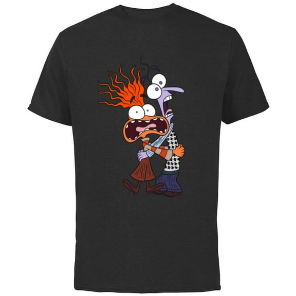 Disney and Pixar’s Inside Out 2 Toony Colors Anxiety & Fear- Short Sleeve Cotton T-Shirt for Adults - Customized-Black
