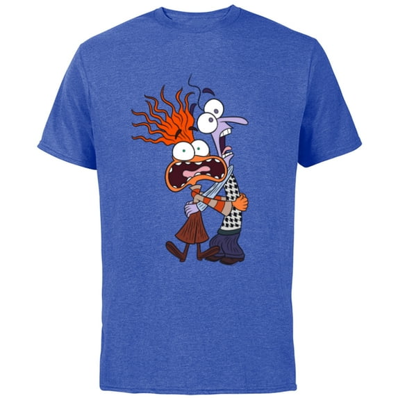 Disney and Pixar’s Inside Out 2 Toony Colors Anxiety & Fear- Short Sleeve Cotton T-Shirt for Adults - Customized-Royal Heather