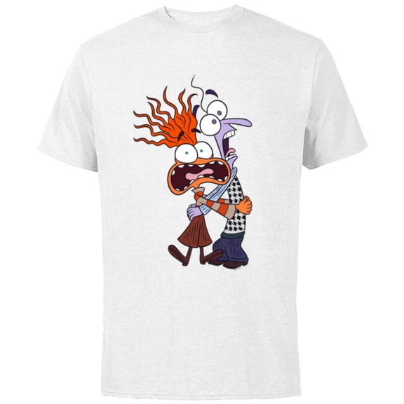 Disney and Pixar’s Inside Out 2 Toony Colors Anxiety & Fear- Short Sleeve Cotton T-Shirt for Adults - Customized-White