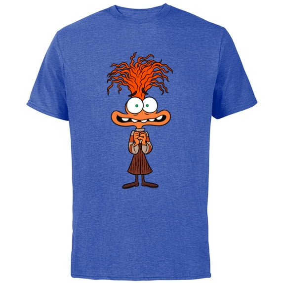 Disney and Pixar’s Inside Out 2 Toony Colors Emotion Anxiety- Short Sleeve Cotton T-Shirt for Adults - Customized-Royal Heather