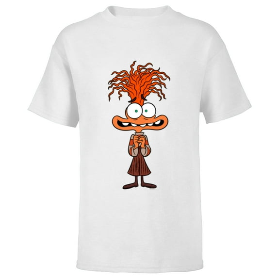 Disney and Pixar’s Inside Out 2 Toony Colors Emotion Anxiety- Short Sleeve T-Shirt for Kids - Customized-White