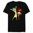 thumbnail image 1 of Disney and Pixar’s Inside Out 2 Toony Colors Joy & Anxiety- Short Sleeve Blended T-Shirt for Adults - Customized-Black, 1 of 5
