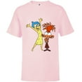 thumbnail image 1 of Disney and Pixar’s Inside Out 2 Toony Colors Joy & Anxiety- Short Sleeve T-Shirt for Kids - Customized-Soft Pink, 1 of 5