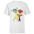 thumbnail image 1 of Disney and Pixar’s Inside Out 2 Toony Colors Joy & Anxiety- Short Sleeve T-Shirt for Kids - Customized-White, 1 of 5