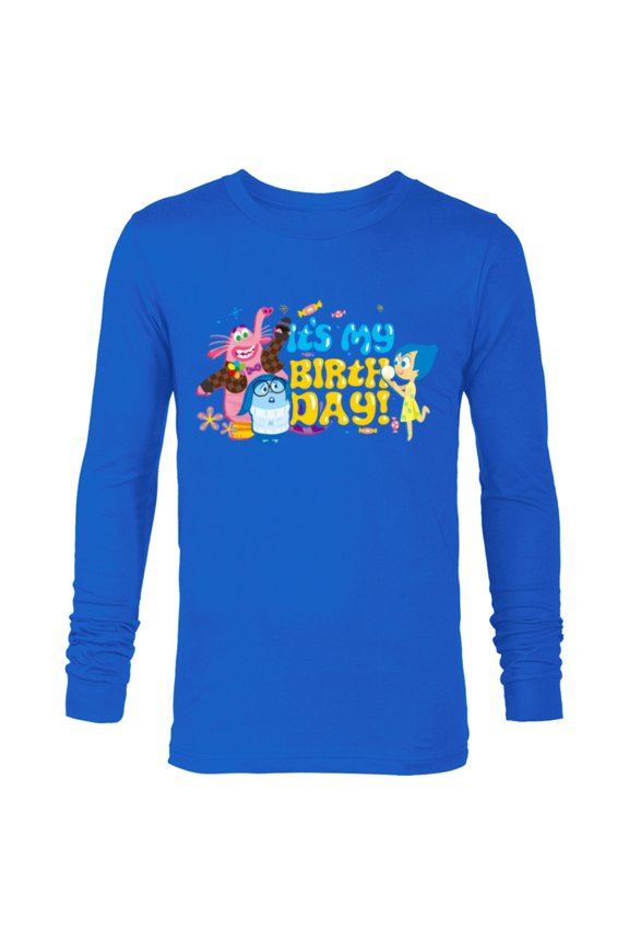 Disney and Pixar’s Inside Out Bing Bong It’s My Birthday - Long Sleeve T-Shirt for Men - Customized-Navy